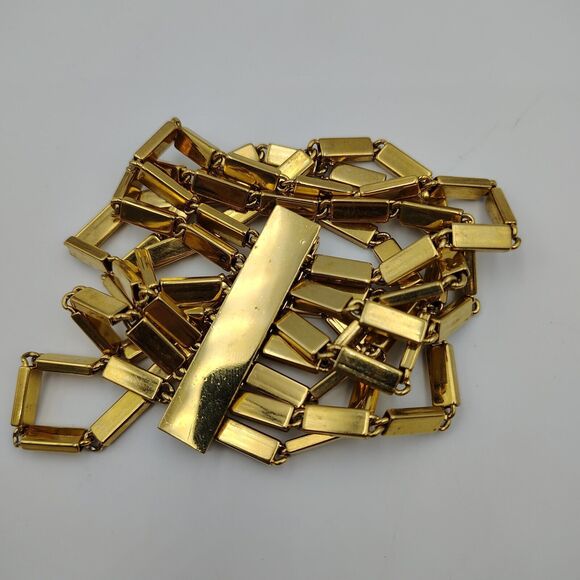 Kate Spade New York Gold Tone Multi Strand Bar Links Statement Bracelet 7.5" - Picture 5 of 11